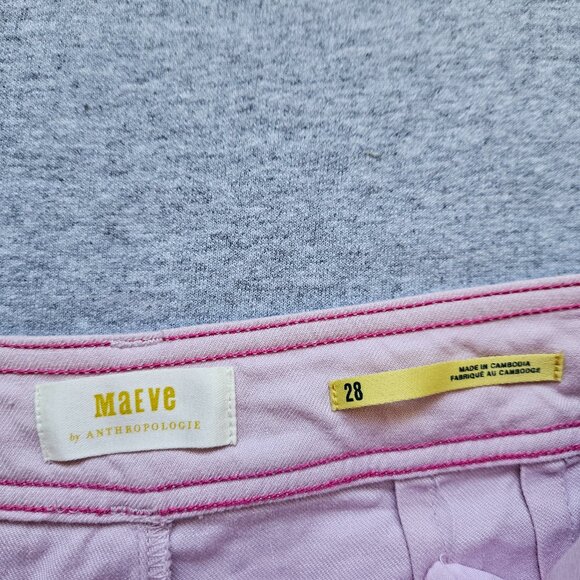 Maeve Anthropologie Pants Womens 28 Ettie Wide Leg High Rise Crop Linen Blend - Picture 4 of 6
